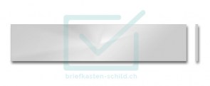 Briefkasten-Schild Schweizer 119 x 25 x 1,6 Kunststoff silber